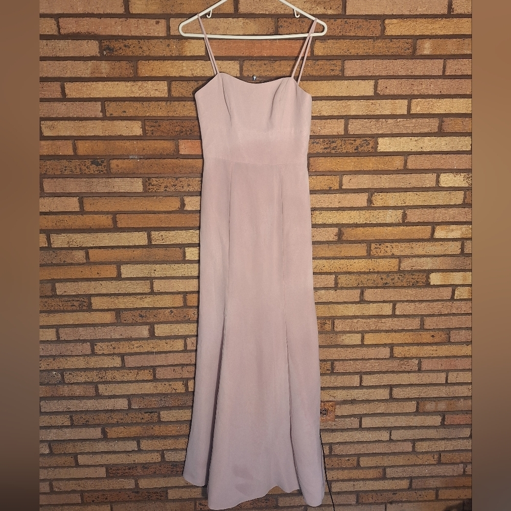 NWT Wtoo Size 0 Blush Pink Spaghetti Strap Gown